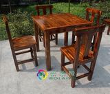 厂家直销 实木户外碳化庭院桌椅 小方桌 实木碳化防腐餐桌餐椅109