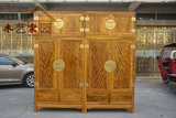 中式古典家具/金丝楠木顶箱柜/明式素面独板/实木大衣柜/储物柜