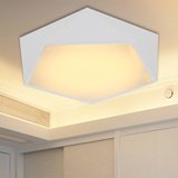 现代简约客厅大厅灯卧室书房吸顶灯艺术钻石几何LED可调光吸顶灯