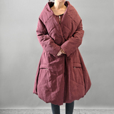 2015原创文艺范冬季棉袄宽松鹿皮绒个性棉服加厚女中长款棉衣外套