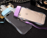 奶瓶奶嘴iphone6/plus手机壳 苹果6sp透明保护套 5.5寸卡通挂脖绳