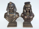 海外代购 雕像摆件 经典古埃及法老和王后造型设计半身像 雕塑