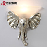 欧式创意立体浮雕大象树脂壁灯简约现代客厅过道卧室壁灯壁挂装饰