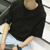 2016夏季男装男士常规韩版衬衣新款印花休闲衬衣衣服加绒水洗衬衫