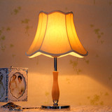 时尚创意现代简约欧式台灯温馨浪漫卧室床头装饰灯可调光木艺台灯