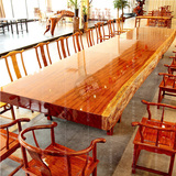 巴花实木大板茶桌茶台原木餐桌红木老板桌办公桌会议桌大班台现货