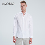 ASOBIO 2015春季新款男装 时尚气质纯色格子长袖衬衫 3513322073