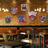 美式创意复古墙面铁艺网吧网咖盾牌墙挂墙上装饰品壁挂餐厅小挂件