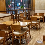 咖啡厅桌椅甜品店沙发组合实木西餐厅奶茶店桌椅星巴克洽谈桌椅
