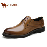 Camel/骆驼男鞋 春季新款商务正装真皮雕花系带皮鞋