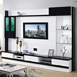 简约现代电视背景柜 电视组合柜 影视墙液晶电视柜 酒柜组合3米