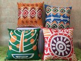 外贸 东南亚风格创意特色缤纷色彩棉麻抱枕靠垫装修家居沙发装饰
