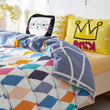 韩式清新全棉4件套 纯棉被套床单笠罩儿童卡通1.2米四件宿舍床品