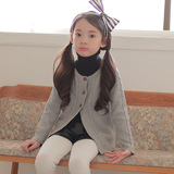韩国儿童装女童毛衣开衫春装2016新款中大童韩版纯棉针织长袖外套