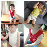 韩版儿童简约百搭品质背心男女宝宝莫代尔无袖T恤纯色上衣打底衫