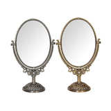 韩国进口正品 欧式宫廷复古化妆镜 台式双面镜 公主镜子镶钻铜镜