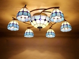 简约欧美式多头吸顶吊灯创意地中海风格卧室客厅灯饰圆形铁艺灯具