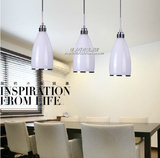 现代简约时尚LED餐厅灯三头单头餐吊灯吧台灯新款百搭白色吊灯