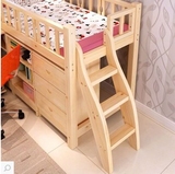 特价套房组装简约现代手绘拼接松木儿童12米实木床家具组合带护栏