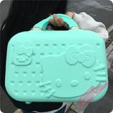 KT凯蒂猫女包防水韩国行李箱可爱小型包包手提箱女化妆包14寸