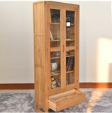 欧式现代欧式纯实木家具美国白橡木两门书柜书架置物架厂家直销