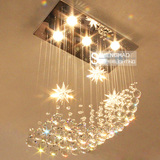 长方形水晶灯创意卧室餐厅吊灯现代简约吊线灯吧台灯店铺吸顶灯具