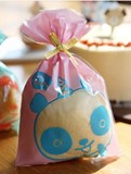 【晴格格】平口 粉底蓝色小熊RURU 12*20饼干礼物包装袋200个17元