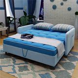 心居家品推拉两用沙发床多功能1.2米1.8米双人布艺可折叠铁艺1.5