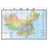2016中国全图 中国地图挂图 2米x1.5米 行政区划 标准地名 交通 地形地势 省内各地级市 折叠地图 墙贴地图 【官方正品】