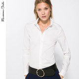 Massimo Dutti 女装 经典弹力长袖白衬衫 05169705250