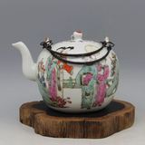同治年制 粉彩 美女茶壶 支钉壶 60-70年代仿古瓷器古玩古董收藏