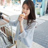 Cherrykoko韩国官网女装代购 夏季新款纯色麻花纹针织衫AP11