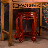 老榆木实木仿古凳圆凳 明清古典餐椅 创意凳子中式仿古家具
