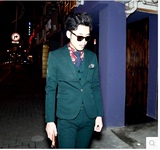 韩国秋冬新款发型师简约一粒扣修身小西服潮男绅士英伦西装有套装