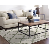 简约客厅卧室抽象地毯几何现代中式地毯简约彩色格子地毯定制