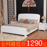 现代简约新中式全实木床1.8米储物高箱床1.5M双人高档纯橡木婚床