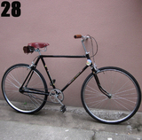 28寸自行车 凤凰牌 轻快复古荷兰款自行车大气城市轻客 朝阳胎低