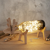 原创设计小鹿灯夜灯礼物浪漫北欧风手工玻璃台灯LED手工宜家台灯
