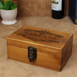 新款zakka带锁木盒  热卖创意收纳盒 实木复古储物盒 收藏的盒子