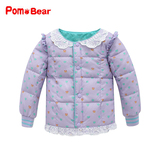 波姆熊童装女童羽绒服短款中小童2015冬装新款儿童可爱羽绒服内胆