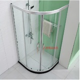 沐浴间弧形 配石基 淋浴房 可定做 扇形钢化玻璃整体 时尚洗澡房