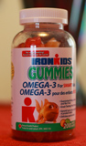 加拿大小铁人IronKids 儿童Omega-3补脑眼鱼油软胶糖2倍DHA 200粒