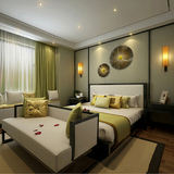 新中式家具 现代中式实木布艺双人床样板房卧室高端定制工厂直销