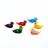 玻璃小饰品创意 纯手工工艺品摆件 多色小鸭子 DIY装饰造景