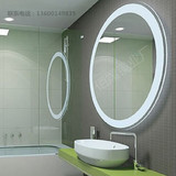 浴室防雾镜子浴室镜LED灯镜壁挂镜化妆镜卫浴镜子圆形触摸镜子
