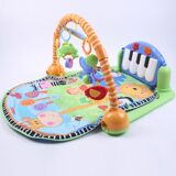 正品费雪婴儿脚踏钢琴健身架音乐健身器宝宝钢琴游戏毯垫W2621