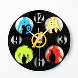 黑胶唱片电影 3D立体复仇者联盟挂钟 钢铁侠时尚创意时钟表 客厅