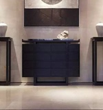 新中式新古典简约现代中式实木玄关柜餐边柜样板房实木装饰柜家具
