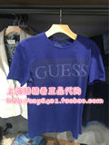GUESS专柜正品代购 2016春夏男士圆领撞色印花短袖T恤M61I29J1300