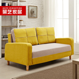 慕艺 美式沙发床1.5米1.8米1.2米双人单人实木折叠布艺多功能沙发